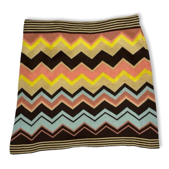 Y2K Missoni x Target Chevron Knit Mini Skirt Small (M Fit) Vintage - Picture 5 of 11